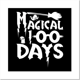 Magical 100th Day of School Teachers Kids Child Happy 100 Days Posters and Art